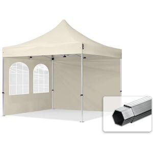 Toolport 3x3m PES 800 Pop Up Gazebo PROFESSIONAL Aluminium 40 mm, incl. Sidewalls with Windows, cream - (600158)