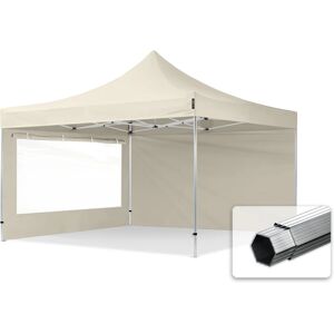 Toolport 4x4m PES 800 Pop Up Gazebo PROFESSIONAL Aluminium 40 mm, incl. Sidewalls with Panorama Windows, cream - (600182)