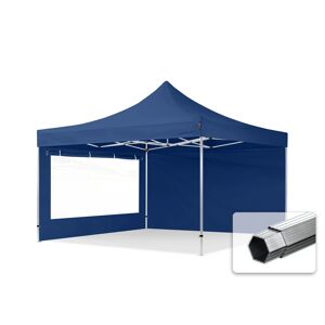 Toolport 4x4m PES 800 Pop Up Gazebo PROFESSIONAL Aluminium 40 mm, incl. Sidewalls with Panorama Windows, blue - (600184)