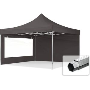 Toolport 4x4m PES 800 Pop Up Gazebo PROFESSIONAL Aluminium 40 mm, incl. Sidewalls with Panorama Windows, dark grey - (600188)