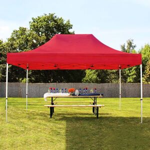 Toolport 3x4.5m PES 800 Pop Up Gazebo PROFESSIONAL Aluminium 40 mm, red - (600194)