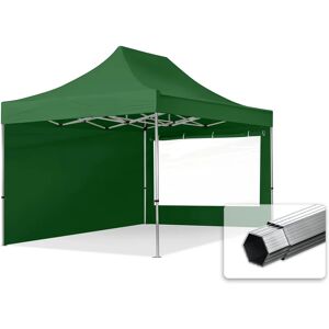 Toolport 3x4.5m PES 800 Pop Up Gazebo PROFESSIONAL Aluminium 40 mm, incl. Sidewalls with Panorama Windows, dark green - (600211)