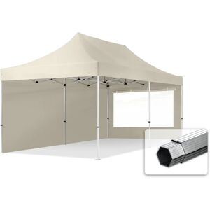 Toolport 3x6m PES 800 Pop Up Gazebo PROFESSIONAL Aluminium 40 mm, incl. Sidewalls with Panorama Windows, cream - (600231)