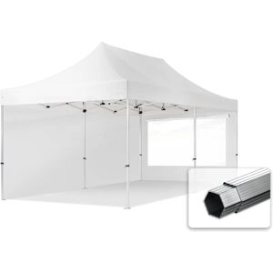 Toolport 3x6m PES 800 Pop Up Gazebo PROFESSIONAL Aluminium 40 mm, incl. Sidewalls with Panorama Windows, white - (600237)