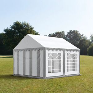 Toolport 4x4m Marquee / Party Tent, PVC 700, grey-white - (6132)