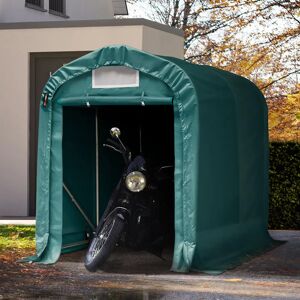 Toolport 1,6x2,4m portable garage, PVC, dark green, without statics package - (67833)