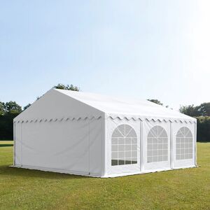 Toolport 6x6m Marquee / Party Tent w. ground frame, PVC 750, white - (7146)