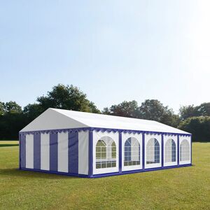 Toolport 5x10m Marquee / Party Tent w. ground frame, PVC 750, blue-white - (7169)