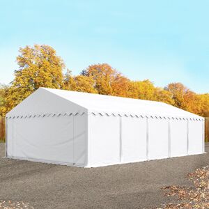 Toolport 5x10 Storage Tent / Shelter w. ground frame, PVC 750, white - (7174)