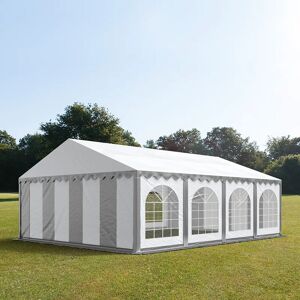 Toolport 5x8m Marquee / Party Tent w. ground frame, PVC 750, grey-white - (7181)