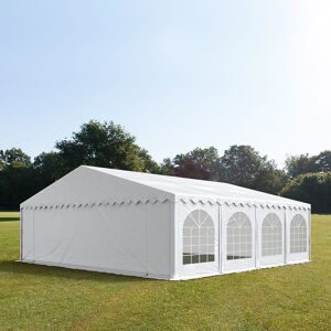 Toolport 8x8m Marquee / Party Tent w. ground frame, PVC 750, white - (7290)