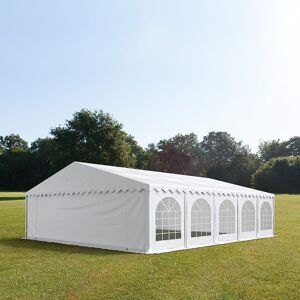 Toolport 8x10m Marquee / Party Tent w. ground frame, PVC 750 fire resistant, white - (7317)