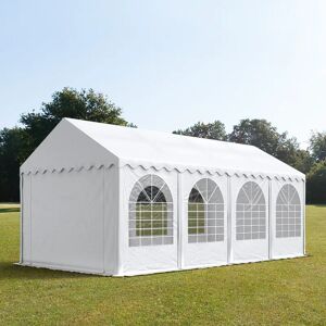 Toolport 4x8m 2.6m Sides Marquee / Party Tent w. ground frame, PVC 800, white - (7643bl)