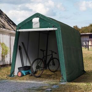 Toolport 2.4x3.6m Carport Tent / Portable Garage, PE 450, dark green - (7818)