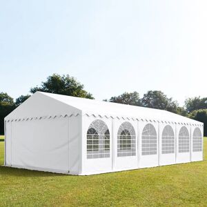 Toolport 6x12m Marquee / Party Tent w. ground frame, PVC 800, white - (7847)