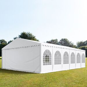 Toolport 8x12m Marquee / Party Tent w. ground frame, PVC 800, white - (7849)