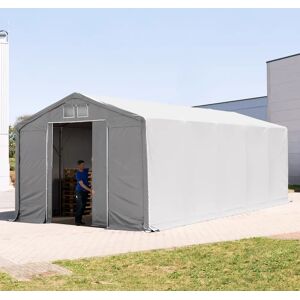 Toolport 6x10m - 3.0m Sides PVC Industrial Tent with sliding door, PVC 850, grey without statics package - (79901)