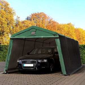 Toolport 3.3x6.2m Carport Tent / Portable Garage, PVC 500, dark green - (8009)