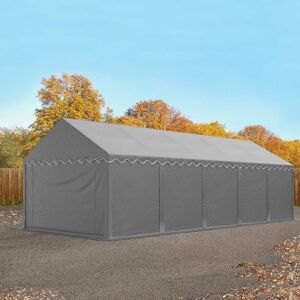 Toolport 4x10 Storage Tent / Shelter w. ground frame, PVC 750, grey - (8257)