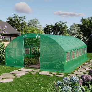 TOOLPORT 4x6m polytunnel greenhouse, PE, green - (8937)