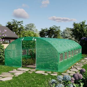 TOOLPORT 4x8m polytunnel greenhouse, PE, green - (8938)