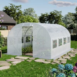 TOOLPORT 3x4m polytunnel greenhouse, PE, white - (8941)