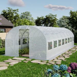 TOOLPORT 4x8m polytunnel greenhouse, PE, white - (8945)