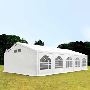 Toolport 5x10m Marquee / Party Tent, w. ground frame, PE 550, white - (92104)
