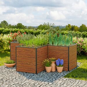 GFP 225 x 225 x 77 cm Raised garden bed, Wood-finish - (GFPV00562)