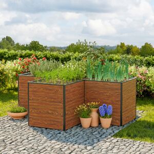 GFP 269 x 269 x 77 cm Raised garden bed, Wood-finish - (GFPV00566)