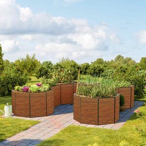 GFP 332 x 332 x 77 cm Raised garden bed, Wood-finish - (GFPV00608)