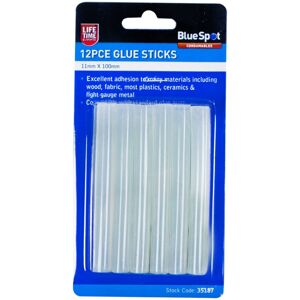 Bluespot 12 Pce 11mm Glue Sticks - Hot Melt Adhesive 100mm Blue Spot 12pk All - Bluespot 12 Pce 11mm Glue Sticks - Hot Melt Adhesive 100mm Blue Spot 12pk All -