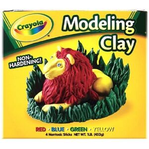 Crayola Binney & Smith Modeling Clay Four 1/4 lb Pieces, Red/Yellow/Blue/Green (CYO57030 Crayola Binney & Smith Modeling Clay Four 1/4 lb Pieces, Red/Yellow/Blue/Green (CYO57030