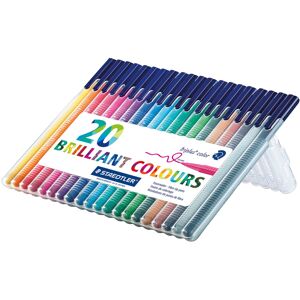 Staedtler 323 SB20 Triplus Colour Fibre-Tip Pen - Assorted Colours, Pack of 20 Staedtler 323 SB20 Triplus Colour Fibre-Tip Pen - Assorted Colours, Pack of 20