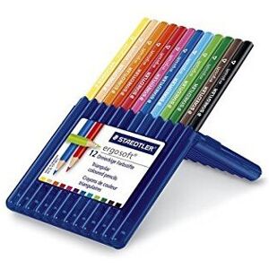 Staedtler 157 SB12 Ergosoft Triangular Colouring Pencils - Multi Colours, 12pc Staedtler 157 SB12 Ergosoft Triangular Colouring Pencils - Multi Colours, 12pc