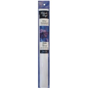 DMC Charles Craft Silver Label Aida 16 Count 15"X18" Soft Tube-White DMC Charles Craft Silver Label Aida 16 Count 15"X18" Soft Tube-White