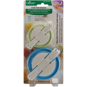 Clover Pom-Pom Makers Large-2.5" & 3.375" 2/Pkg Clover Pom-Pom Makers Large-2.5" & 3.375" 2/Pkg