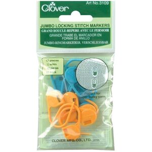 Clover Jumbo Locking Stitch Markers-12/Pkg Clover Jumbo Locking Stitch Markers-12/Pkg