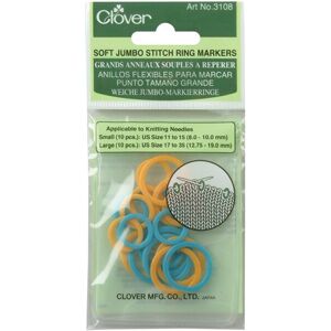 Clover Soft Stitch Jumbo Ring Markers-20/Pkg Clover Soft Stitch Jumbo Ring Markers-20/Pkg