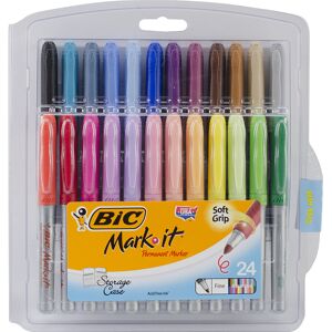BIC Mark-It Fine Point Permanent Markers 24/Pkg-Assorted Colors BIC Mark-It Fine Point Permanent Markers 24/Pkg-Assorted Colors