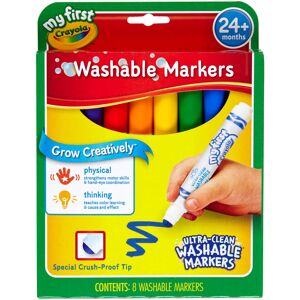 Crayola My First Ultra-Clean Washable Markers-Bold Colors, Rounded Broad Tip 8/P Crayola My First Ultra-Clean Washable Markers-Bold Colors, Rounded Broad Tip 8/P