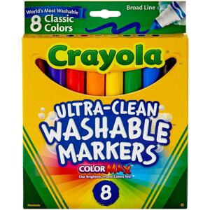 Crayola Ultra-Clean Color Max Broad Line Washable Markers-Classic Colors 8/Pkg Crayola Ultra-Clean Color Max Broad Line Washable Markers-Classic Colors 8/Pkg