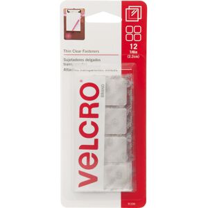 VELCRO(R) Brand Thin Fasteners Squares .875" 12/Pkg-Clear VELCRO(R) Brand Thin Fasteners Squares .875" 12/Pkg-Clear