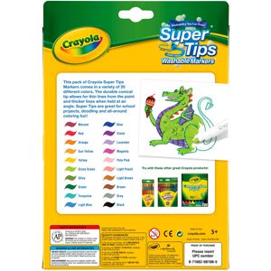Crayola Super Tips Washable Markers-Assorted Colors 20/Pkg Crayola Super Tips Washable Markers-Assorted Colors 20/Pkg