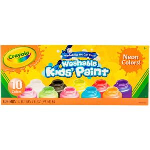 Crayola Washable Kids Paint 2oz 10/Pkg-Neon Crayola Washable Kids Paint 2oz 10/Pkg-Neon