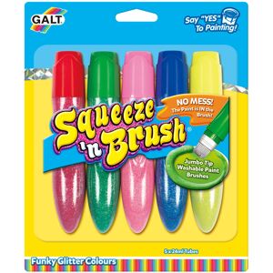 Galt Toys Squeeze and Brush Five Glitter Colours Galt Toys Squeeze and Brush Five Glitter Colours