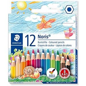 Staedtler Noris Club Half Length Coloured Pencil - Multi-Coloured, Pack of 12 Staedtler Noris Club Half Length Coloured Pencil - Multi-Coloured, Pack of 12