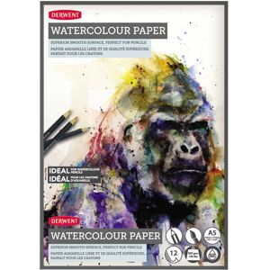 Derwent A3 watercolor paper block - 12 sheets, white, acid-free, 300 g/m², A5 multicolored Derwent A3 watercolor paper block - 12 sheets, white, acid-free, 300 g/m², A5 multicolored