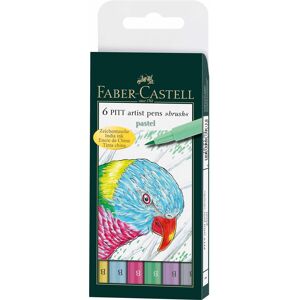 Faber Castell Pitt Artists Pen Brush Pastel (Wallet of 6) Faber Castell Pitt Artists Pen Brush Pastel (Wallet of 6)