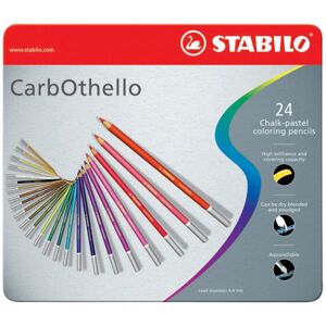 1 Pack STABILO Carbothello Chalk Pastel Pencils, 24 Shades - Tinned Art Set 1 Pack STABILO Carbothello Chalk Pastel Pencils, 24 Shades - Tinned Art Set